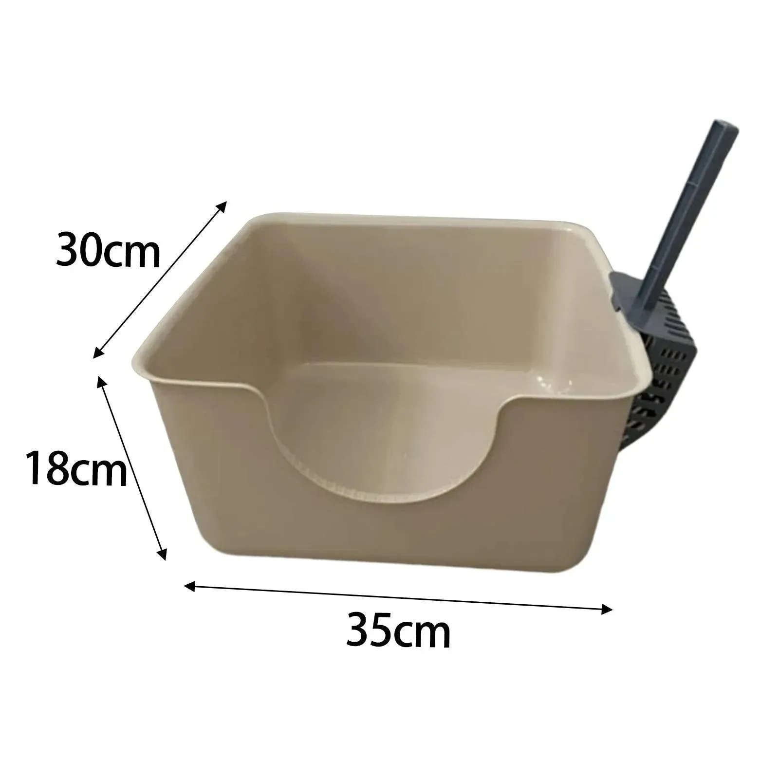 Open Top Anti-Splashing Pet Litter Tray Box