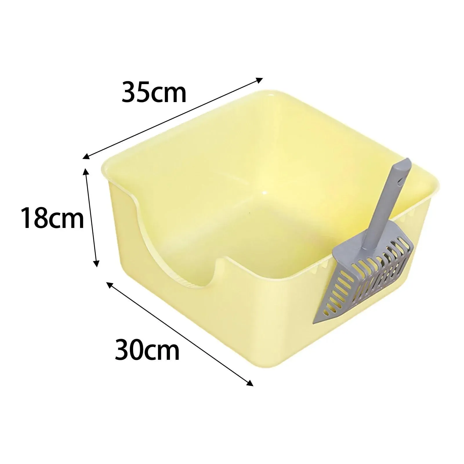 Open Top Anti-Splashing Pet Litter Tray Box