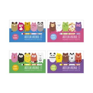 Original Cute Chubby long Shape 5 Kinds of Animals Storage Label Stickers Notes Sticky Notes Random Shippment NP-H7TGW-003