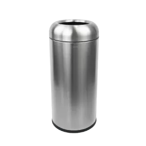 OTP1 Dustbin | 65L | Silver, Black | Lobby Bin | Open Top Bin | Lobby Bin | Waste Bin | Outdoor Bin