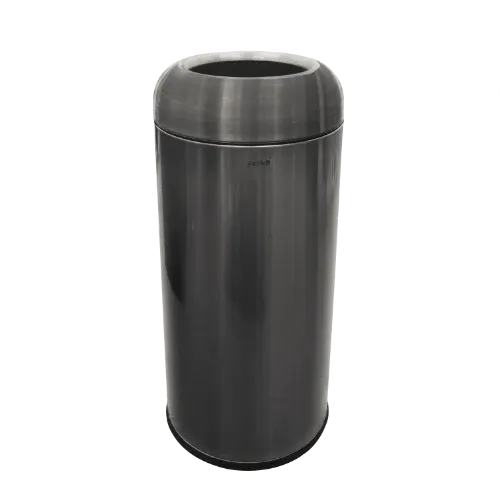 OTP1 Dustbin | 65L | Silver, Black | Lobby Bin | Open Top Bin | Lobby Bin | Waste Bin | Outdoor Bin