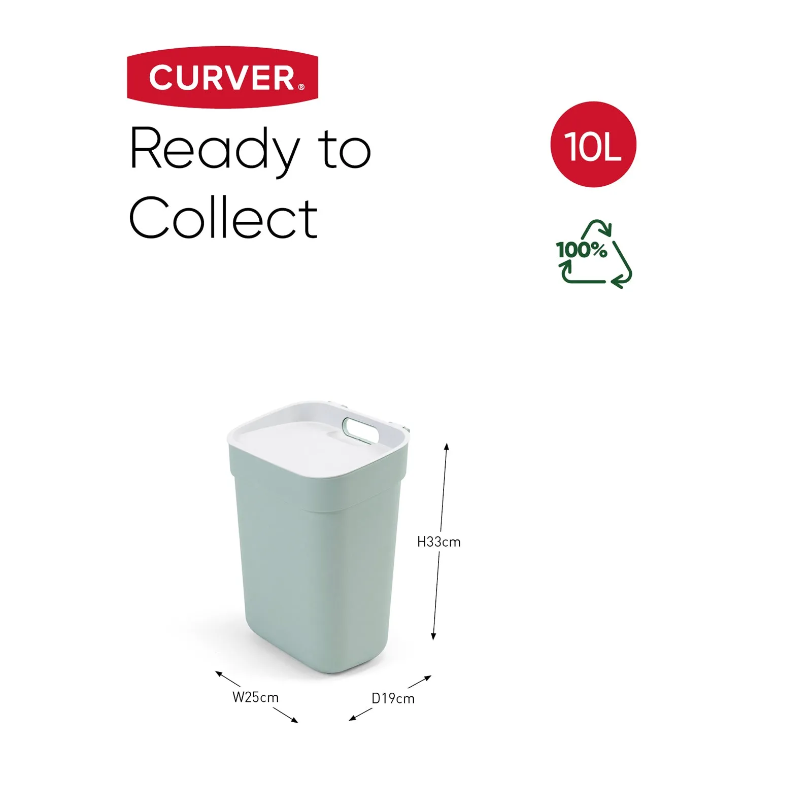 Ready to Collect Waste Separation 4 Pack - Green