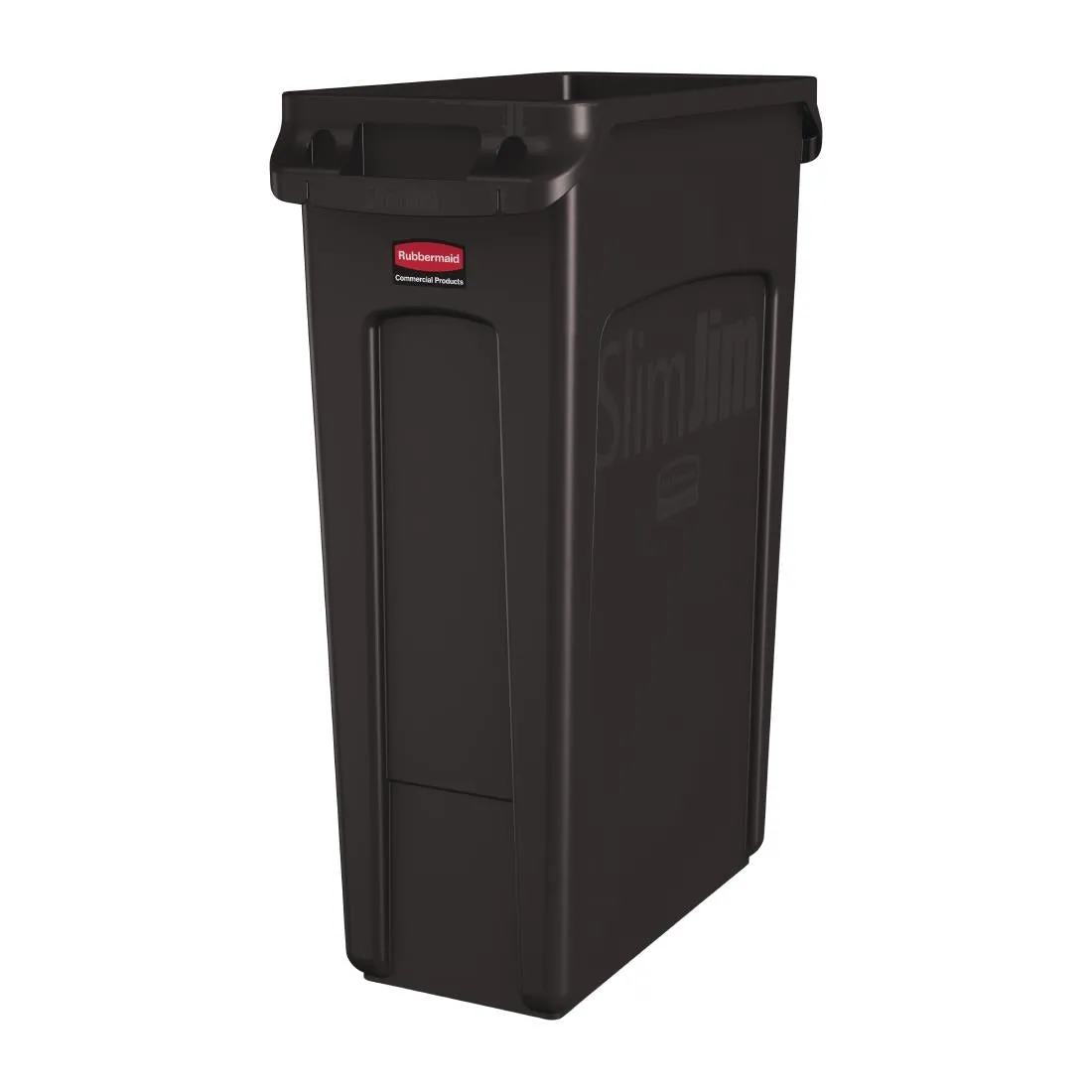 Rubbermaid Slim Jim Container With Venting Channels Brown 87Ltr