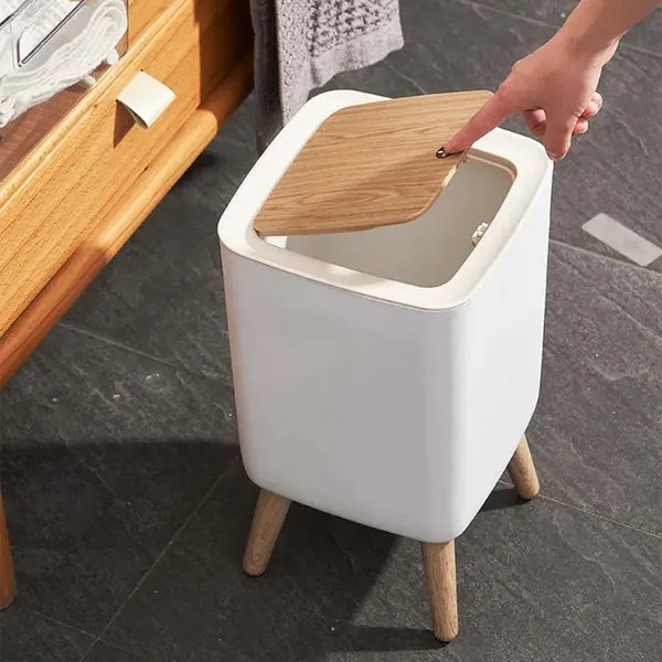 Stylish Nordic 10L Creative Push Top Trash Can/rubbish bin with Lid