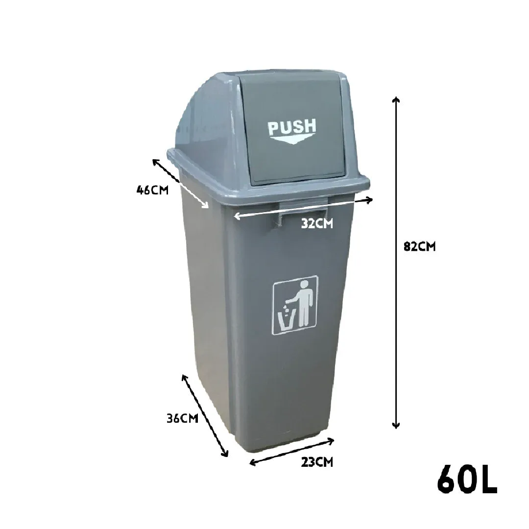 TERRA TSB-1 Slim Bin | 60L Recycling and Waste Bin | Space-Saving Trash Can with Recycling Option | Eco-Friendly Waste Solution