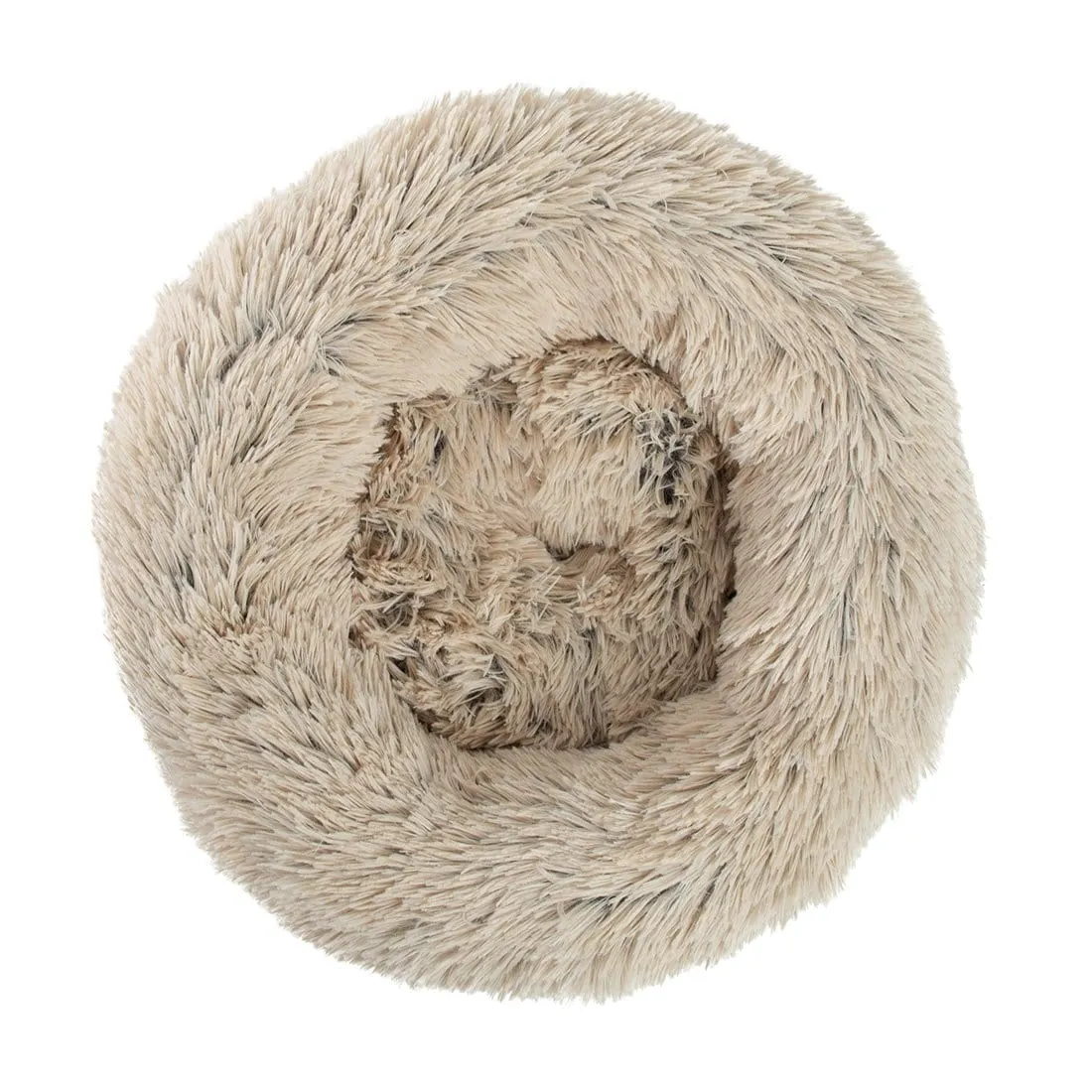 The Original Calming Donut Dog Bed in Shag Fur - 17"x17"