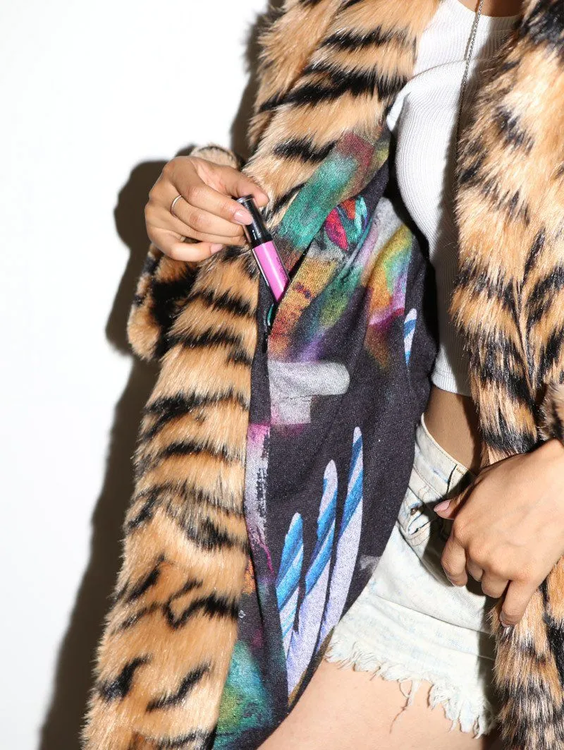 Tiger Faux Fur SpiritHood Coat