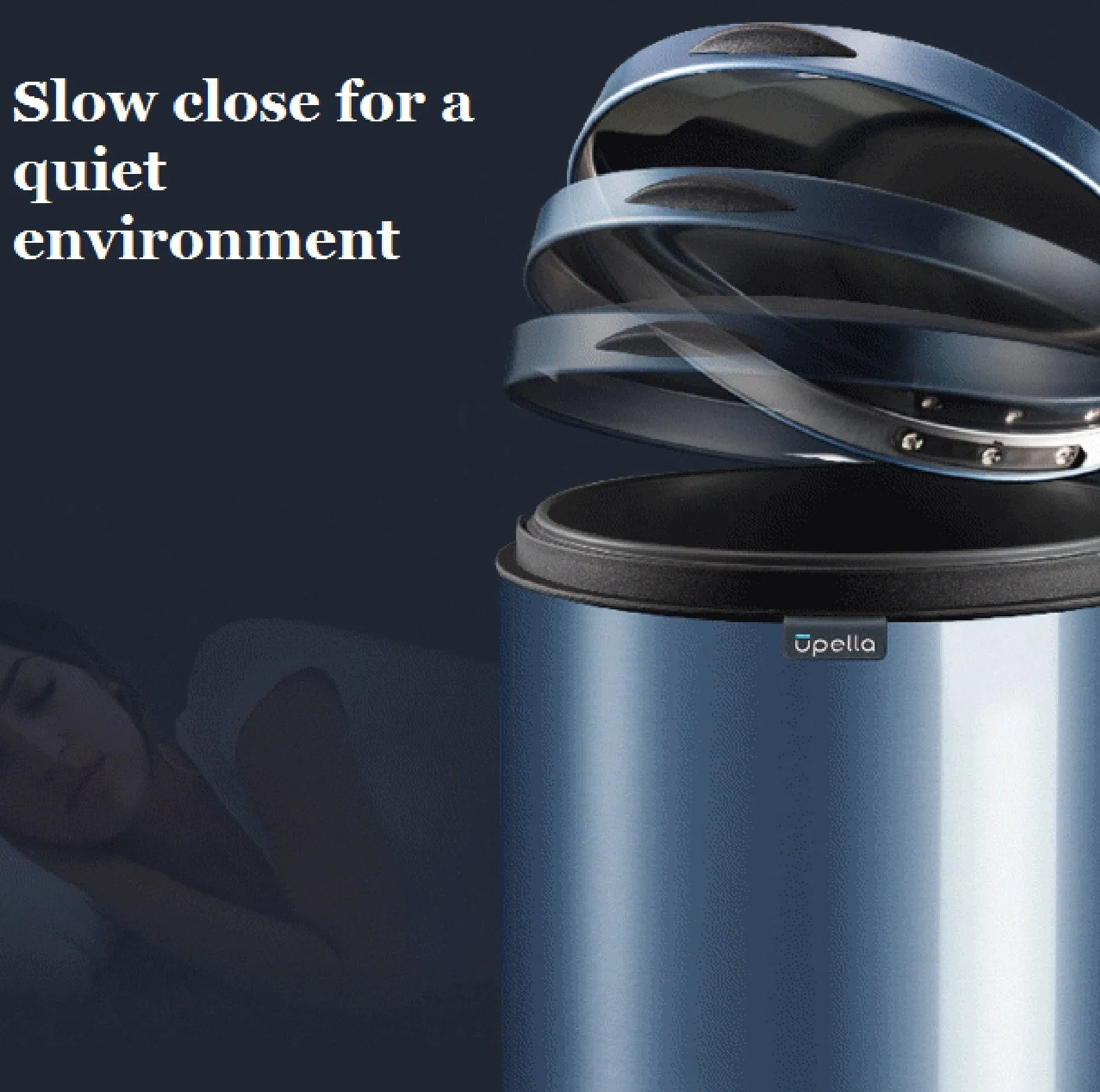 UPELLA CAVALIER, 5L - 9L, Stainless Steel, Step Pedal Dustbin with Soft Closing