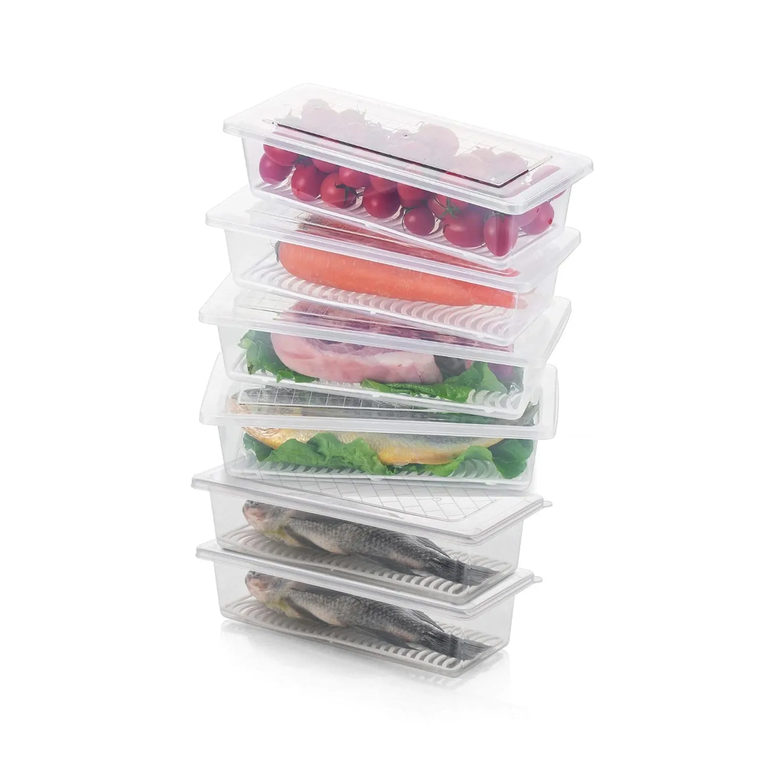 Vegetables & Fruits Freezer Storage Container (PACK OF 6PC 1500ML)