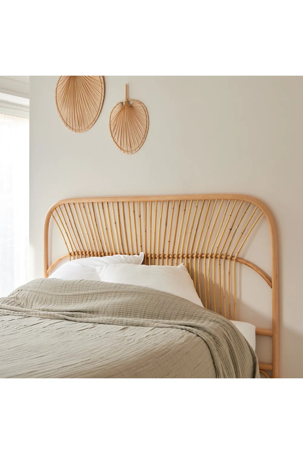 Vertical Pattern Rattan Headboard | Tikamoon Colette