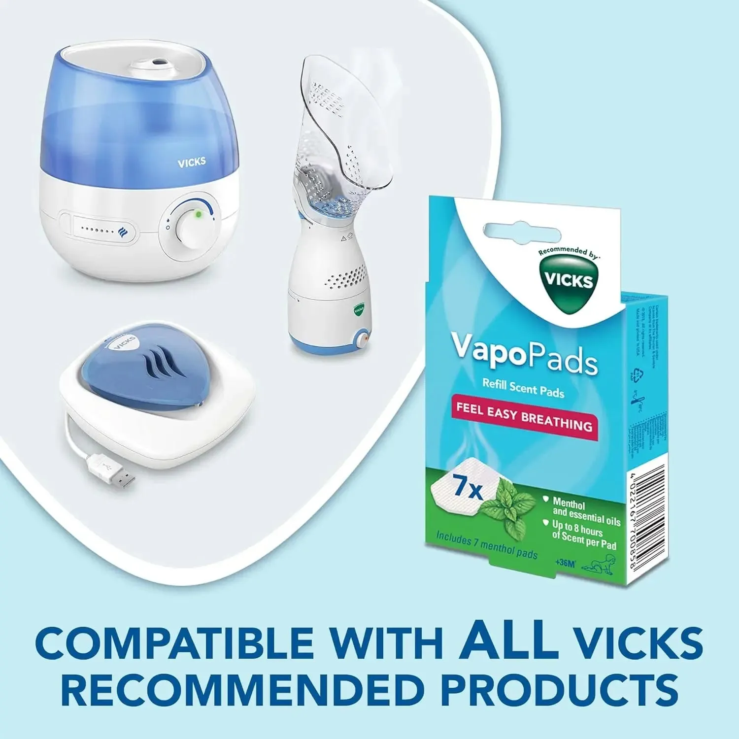 Vicks Vapopads Refill Menthol - 7 Scent Pads