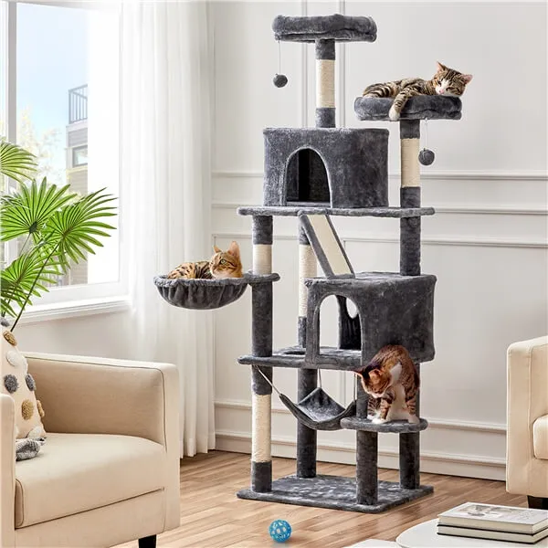 Yaheetech Tall Cat Tree 71.5in Multi-Level Cat Tower